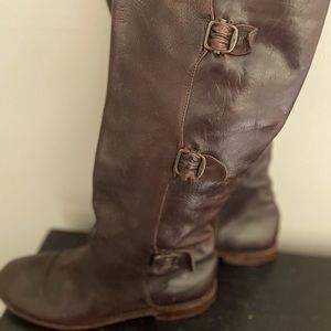 Tall Frye Paige 3 buckle boots